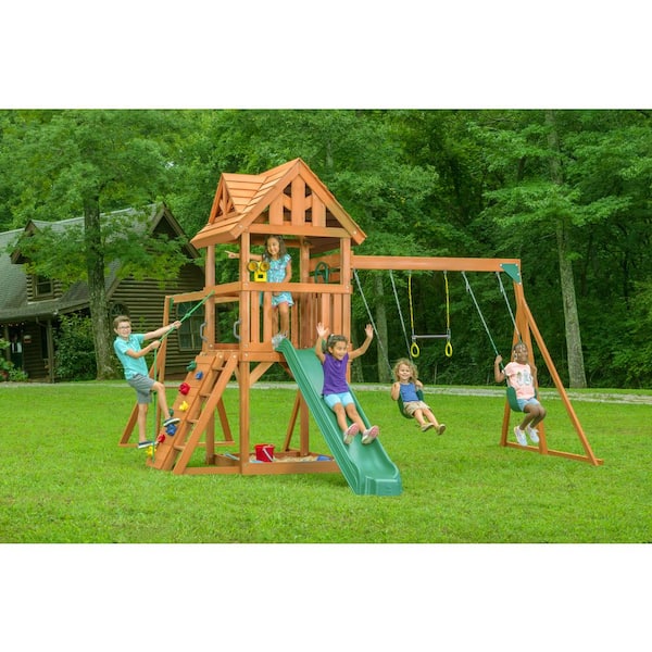 Monkey Bars Playset Kit Great Activity To Your Backyard Green Rust Resistant 
