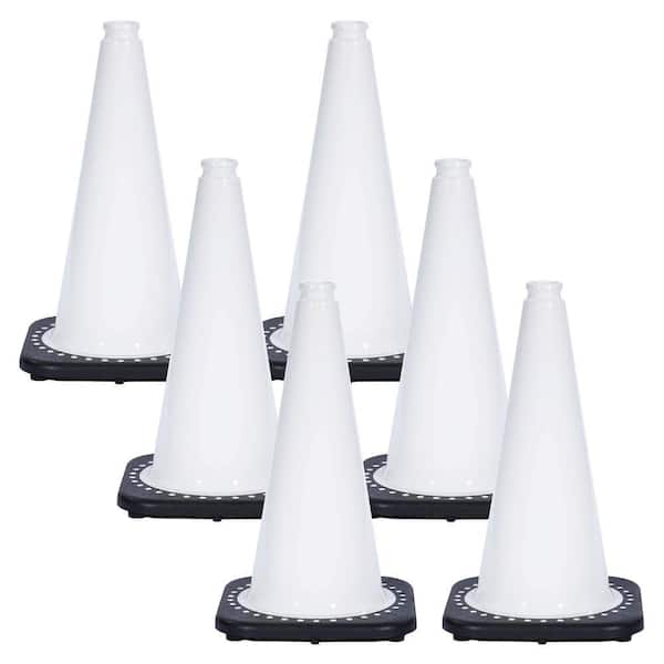 18 in. White Traffic Cones