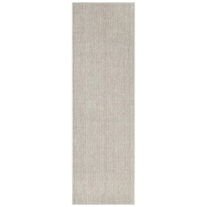 Natural Texture Ivory Mocha 2 ft. x 8 ft. All-over design Contemporary Runner Area Rug