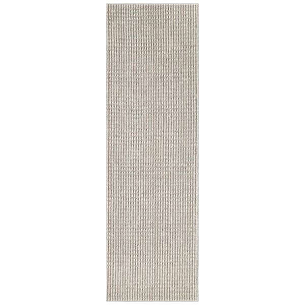 Nourison Natural Texture Ivory Mocha 2 ft. x 8 ft. All-over design Contemporary Runner Area Rug