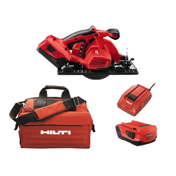 Hilti 22-Volt SCW Advanced Compact Battery 6-1/2 in. Cordless Circular Saw with Tool Bag
