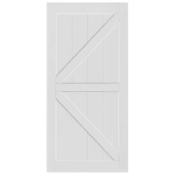 WRIGHTMASTER 24 in. x 84 in. 4-Panel White Primed Textured MDF Interior Door Slab