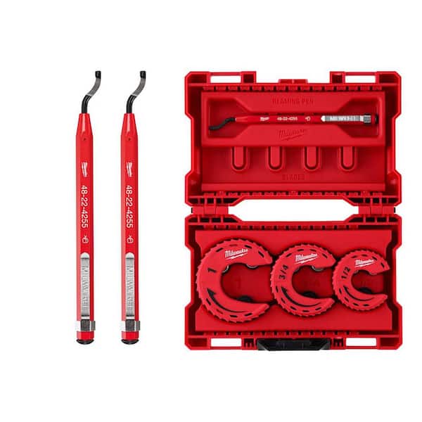 Pipe Deburring Reaming Pen Set with Close Quarters Tubing Cutter Set