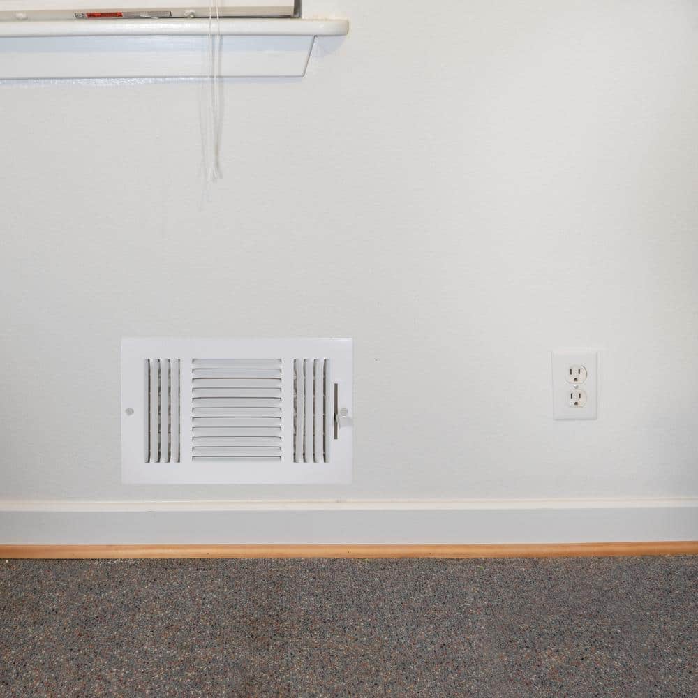 White Powder-Coated Steel Three-Way Ventilation Register