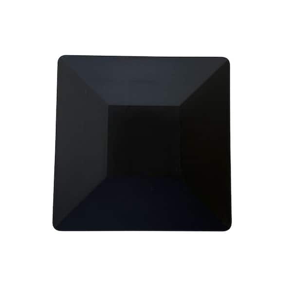 6 in. x 6 in. Black Rigid Plastic Post Cap (Pack of 12)