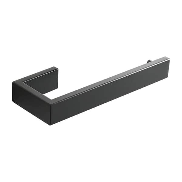 Tahanbath 8 in. L Wall Mounted Towel Bar in Matte Black