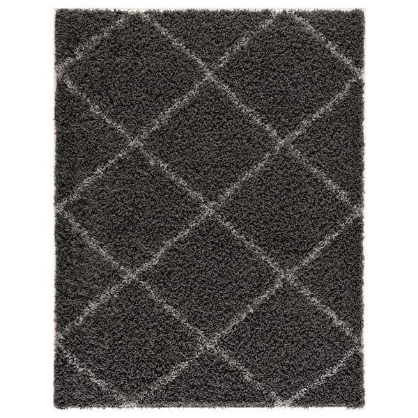 MSRUGS Frize 4 x 5 Gray/Black Indoor Abstract Area Rug in the Rugs