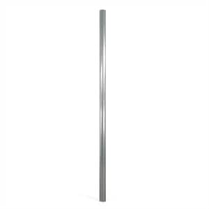 Silver Galvanized 1-7/8 in. x 1-7/8 in. x 6 ft. Steel Line Chain Link Fence Post (1-Pack)