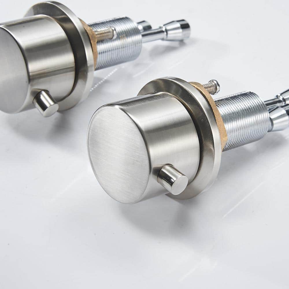 Brushed Nickel LED Waterfall Widespread Bathroom Faucet