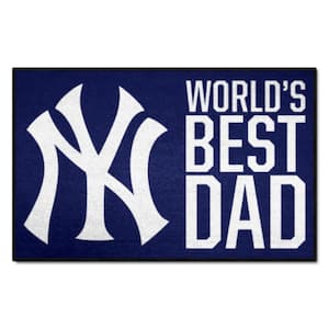 New York Yankees World's Best Dad Navy 1.5 ft. x 2.5 ft. Starter Area Rug