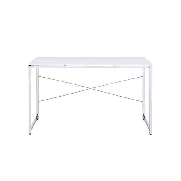 Acme Furniture Tennos 1 --Piece White & Chrome Finish Makeup Vanity