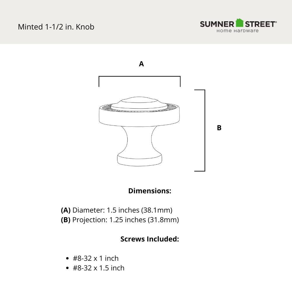 Satin Brass Round Knob with Mounting Hardware