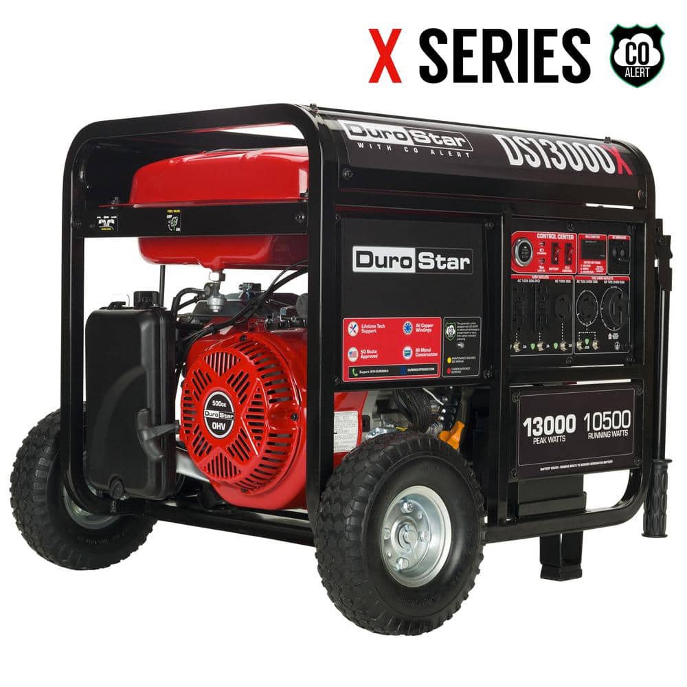 Durostar 13,000/10,500Watt 500 cc Electric Push Start Gas Portable