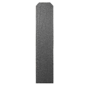 3/8 in. x 5 in. x 5-3/4 ft. Charcoal Grey Wood Grain Embossed Composite Dog Ear Fence Picket