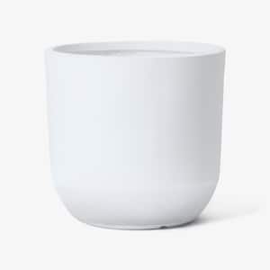17.1 in. W x 16.1 in. H White Ceramic Individual Pot