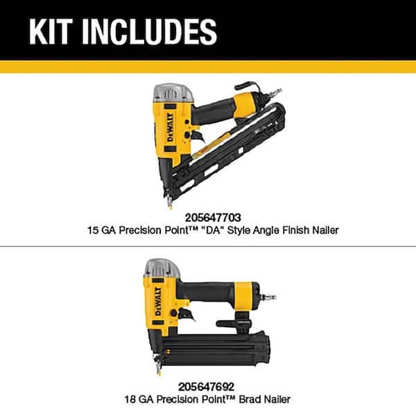 Pneumatic 15-Gauge DA Nailer and Pneumatic 18-Gauge Brad Nailer