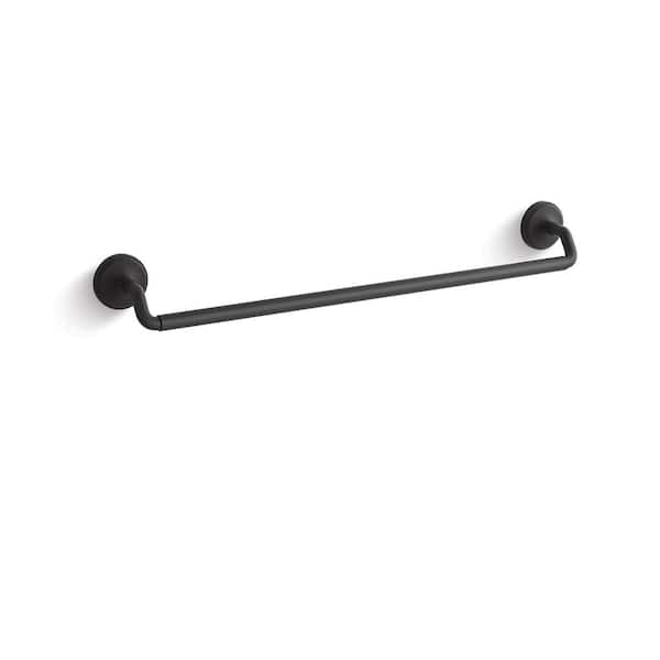 KOHLER Paces 24 in. Wall Mounted Towel Bar in Matte Black