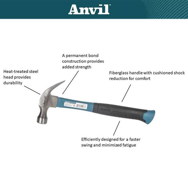 thumbnail interactive-video image 1 of XTrade 16oz One-Piece Steel Framing Claw Hammer - Anti-Slip Grip X0900117 1 of 5