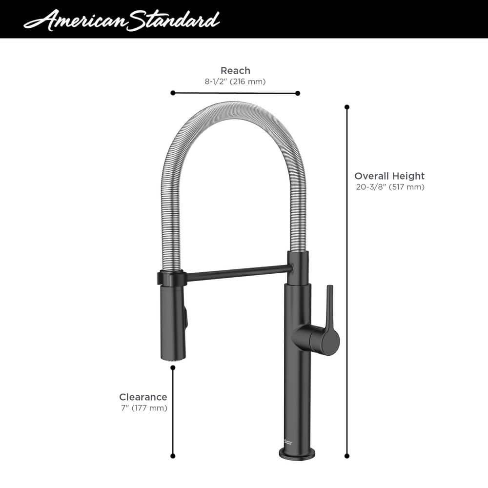 Stainless Steel Semi-Pro Pull-Down Kitchen Faucet with Spray