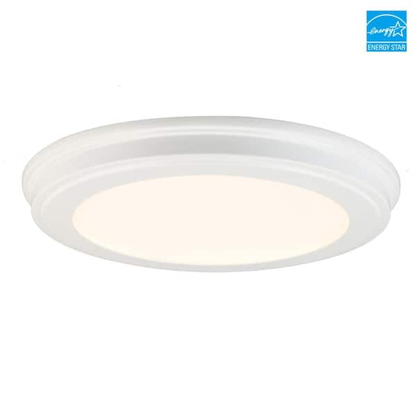 Commercial Electric 13 in. White Selectable LED Flush Mount