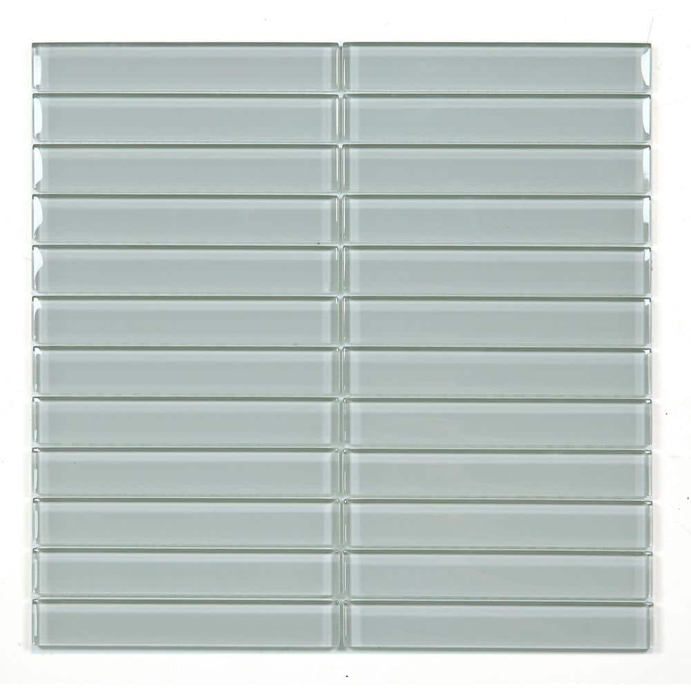 Flowing Gray 12 in. X 12 in. Glossy Glass Mosaic Wall Tile (7 sq.ft./Case) price history on PriceWatchPro
