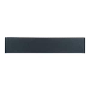 Kwiet Depth Dark Gray Glossy 2-7/8 in. x 14-3/8 in. Smooth Glass Subway Wall Tile (8.7 sq. ft./Case)