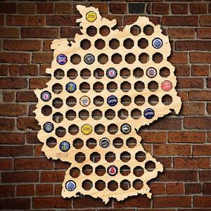 21 in. x 16 in. Large Germany Beer Cap Map
