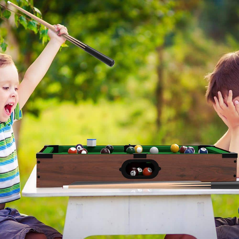 20-Inch Portable Mini Tabletop Pool Table with Accessories