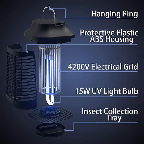 Cubilan Bug Zapper with Light Sensor, Electric Insect Catcher