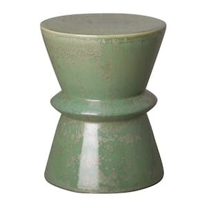 Green Speckle Zip Ceramic Indoor/Outdoor Garden Stool