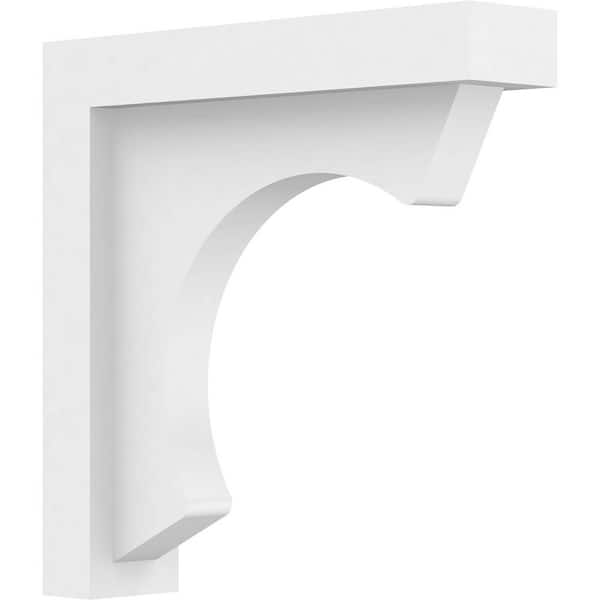 Ekena Millwork 2 in. x 9 in. x 9 in. Standard Emerson Unfinsihed Architectural Grade PVC Bracket
