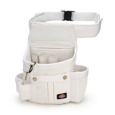 8-Pocket Utility Pouch Construction Tool Holder, White