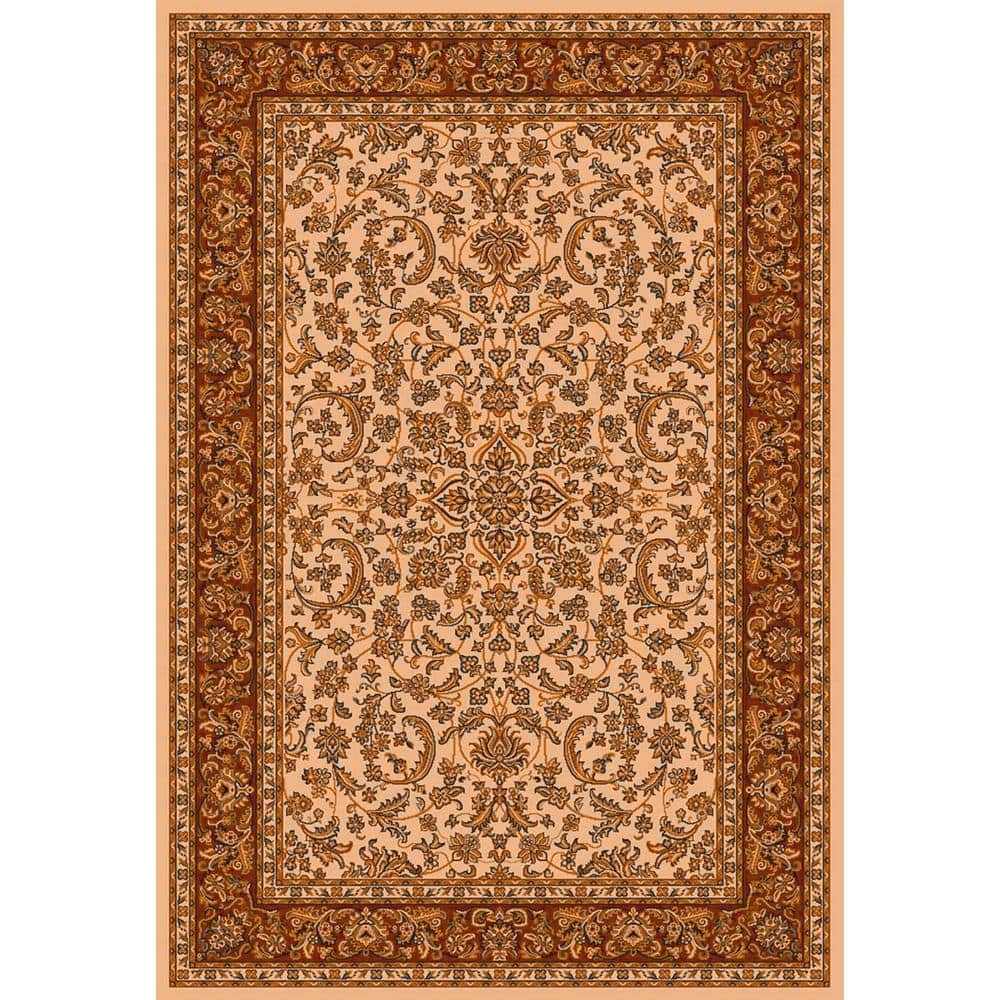 Noble Ivory 8 ft. x 12 ft. Traditional Floral Oriental Area Rug