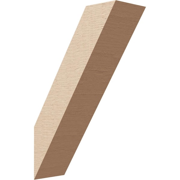 Ekena Millwork 3 in. x 12 in. x 8 in. Traditional Rough Cedar Woodgrain Timberthane Polyurethane Knee Brace, Primed