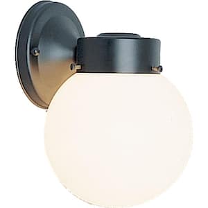 1-Light Black Outdoor Wall Mount Sconce