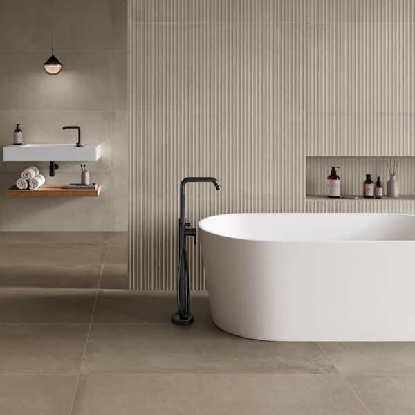 Giorbello Spanish Iconic 24 in. x 48 in. x 10. 2mm 3D Matte Porcelain Wall Tile-Beige (2 PCS, 15.5 sq. ft. /Case) G8741
