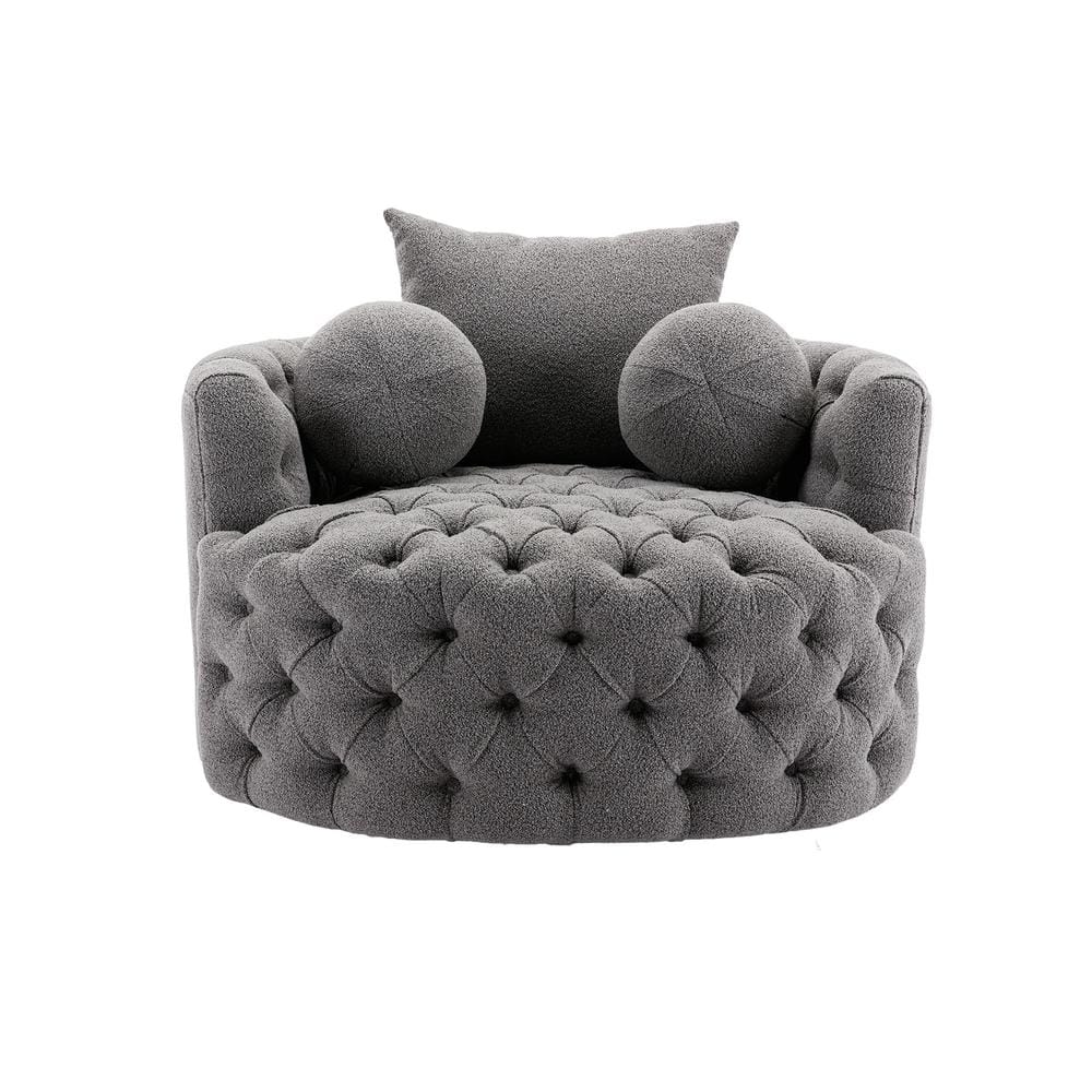 Damis tufted best sale swivel chair