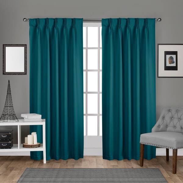 Exclusive Home Curtains Sateen Teal, Teal 2 Panel Curtains