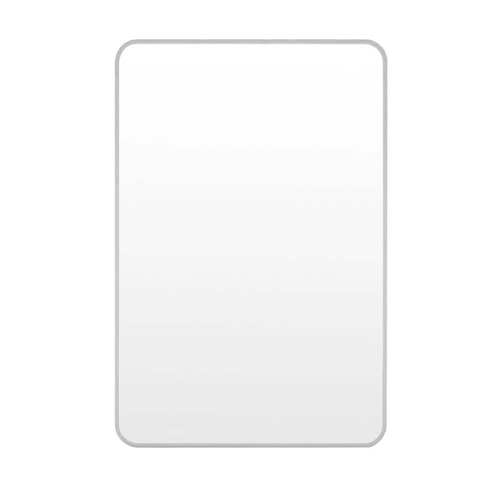 24 in. W x 36 in. H Rectangle Aluminum Alloy Framed Wall Bathroom Vanity Mirror in Gun Gray price history on PriceWatchPro