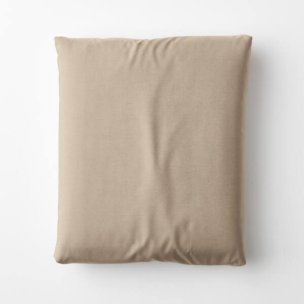 The Company Store Company Cotton Cocoa Solid 300-Thread Count Cotton Percale California King Fitted Sheet