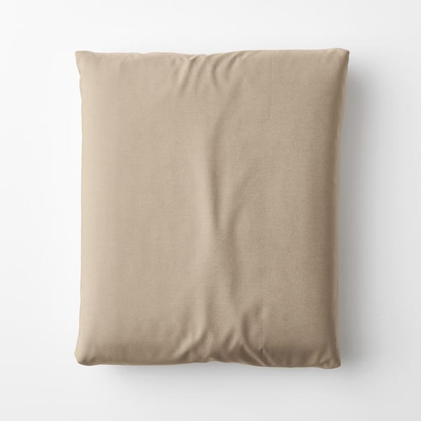 The Company Store Company Cotton Cocoa Solid 300-Thread Count Cotton Percale Full Fitted Sheet