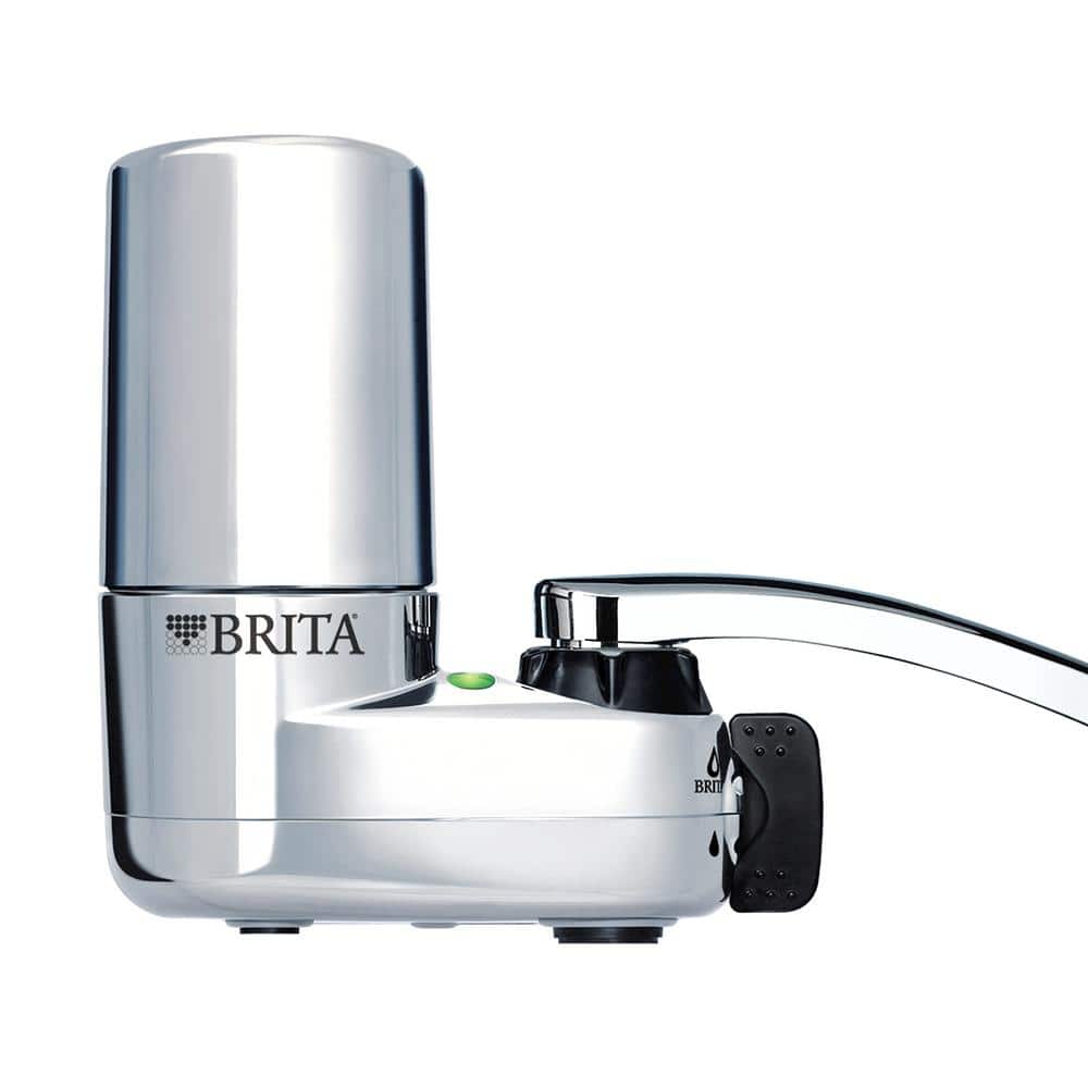 Brita Premium Stainless Steel Leak Proof Filtered Water Bottle, Silver, 20  oz 