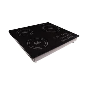 True Induction TI-3B 24 in. Triple Element Black Induction Glass-Ceramic Cooktop 3300W 858UL Certified