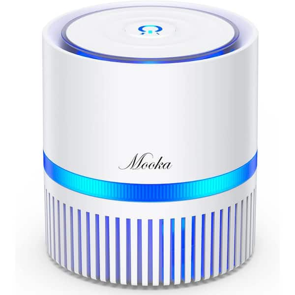 Elexnux Pure AR 1100 sq. ft. Quiet HEPA True Personal Tabletop Air Purifier in White, Timer, Ozone- Free, 3-Stage Clean