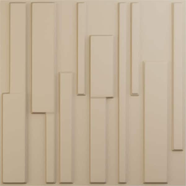 Ekena Millwork 19 5/8 in. x 19 5/8 in. Wigan EnduraWall Decorative 3D Wall Panel, Smokey Beige (12-Pack for 32.04 Sq. Ft.)