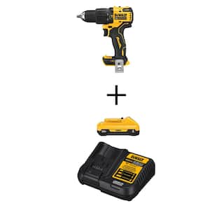 ATOMIC 20V MAX Cordless Brushless Compact 1/2 in. Hammer Drill, (1) 20V 4.0Ah Battery, and 12V-20V MAX Charger