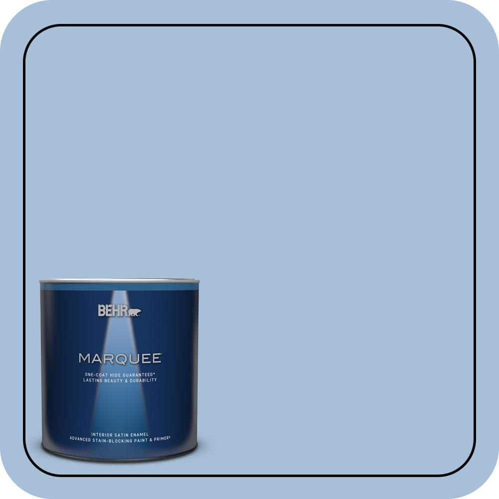1 qt. #580D-4 Skysail Blue Satin Enamel Interior Paint & Primer price history on PriceWatchPro