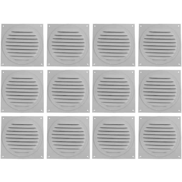 Active Ventilation 4 in. Aluminum Round Soffit Vent in White (12-Pack)