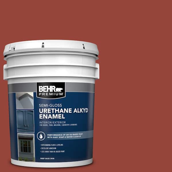 5 gal. #PPU2-17 Morocco Red Urethane Alkyd Semi-Gloss Enamel Interior/Exterior Paint