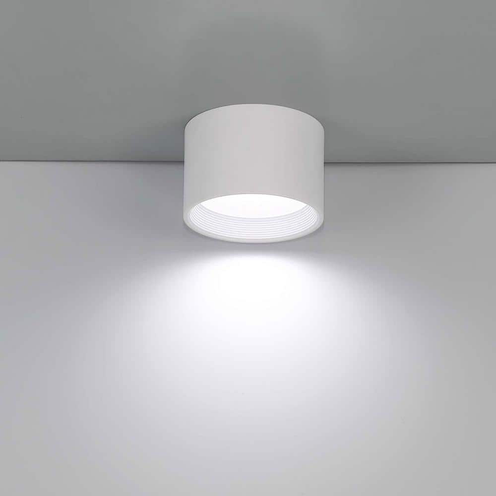 Benton Minimalist White LED Flush Mount Ceiling Light